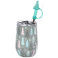 Gourmet Home Stainless Steel Glitter Tree Wine Tumbler with Straw - image 1