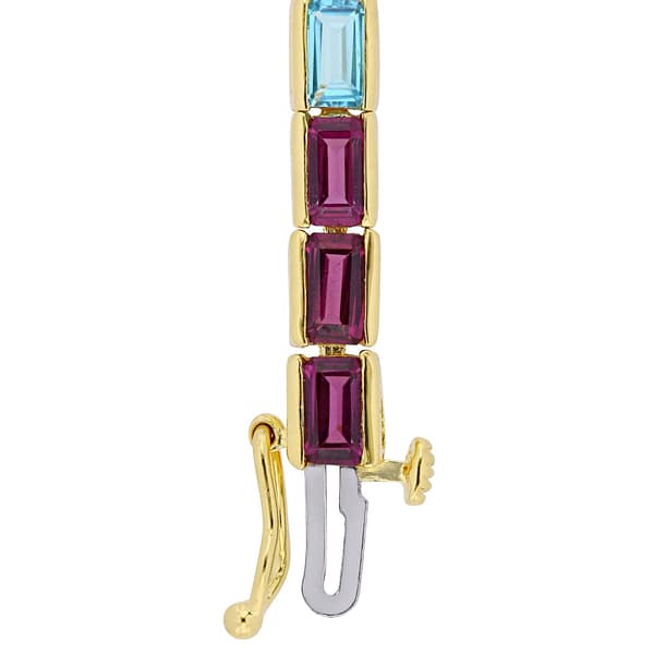 Gemstone Classics&#8482; Plated Silver Rose de France Tennis Bracelet
