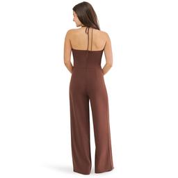 Juniors Madden Girl Knit Halter Button Front Vest Jumpsuit