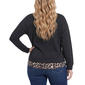 Plus Size NY Collection Long Sleeve Two in One Leopard Sweater - image 2