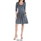 Womens 24/7 Comfort Apparel 3/4 Sleeve Fit & Flare Mini Dress - image 4