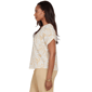 Womens Emaline Verde Grove II Short Roll Sleeve Leaf Blouse - image 4