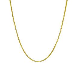22in. Vermeil Sterling Silver Box Chain Necklace