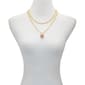 GUESS Gold-Tone Layered Chain Necklace w/ Floral Charm Pendant - image 3