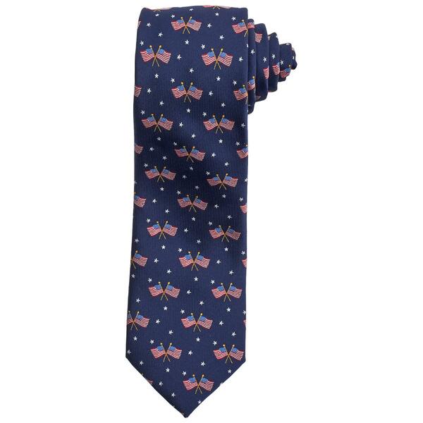 Mens American Lifestyle Mini American Flag Tie - image 