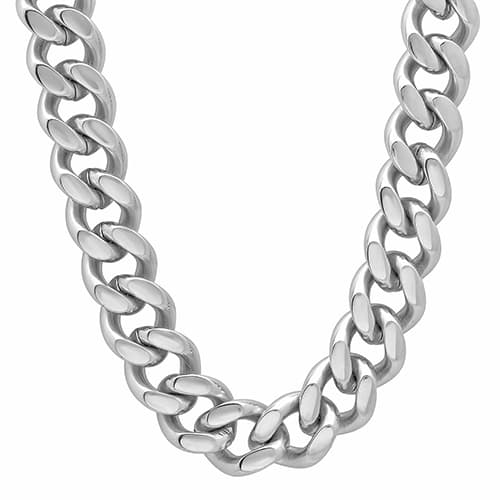 Mens Gentlemen’s Classics™ Stainless Steel Curb Necklace