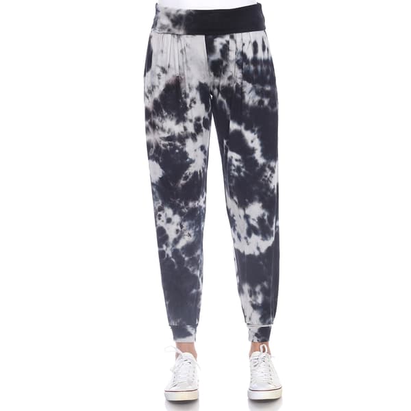 Womens White Mark Tie Dye Harem Joggers - image 