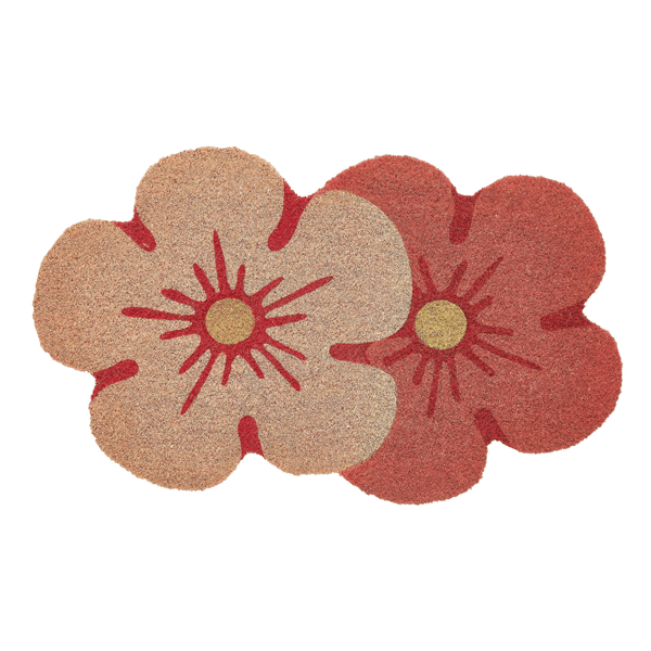 VCNY Home  Floral Shape Die-Cut Outdoor Coir Doormat