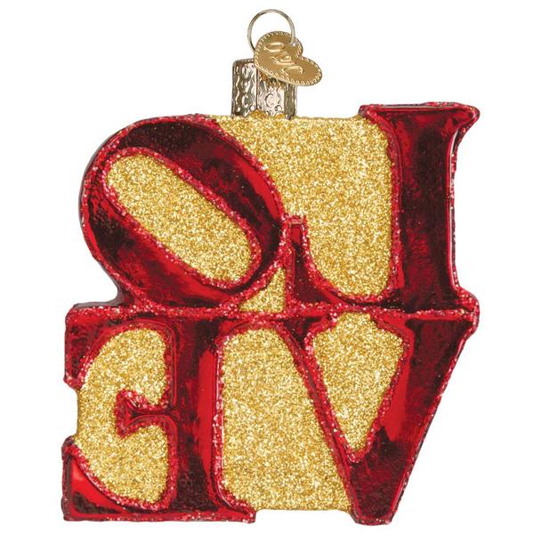 Old World Christmas Love Glass Ornament