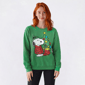 Juniors Peanuts(tm) Snoopy Woodstock Christmas Tree Crewneck - image 1