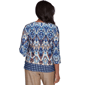 Womens Alfred Dunner Summer Solstice Ikat Diamond Border Top - image 2