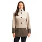 Womens d.e.t.a.i.l.s Faux Wool Color Block Coat - image 1