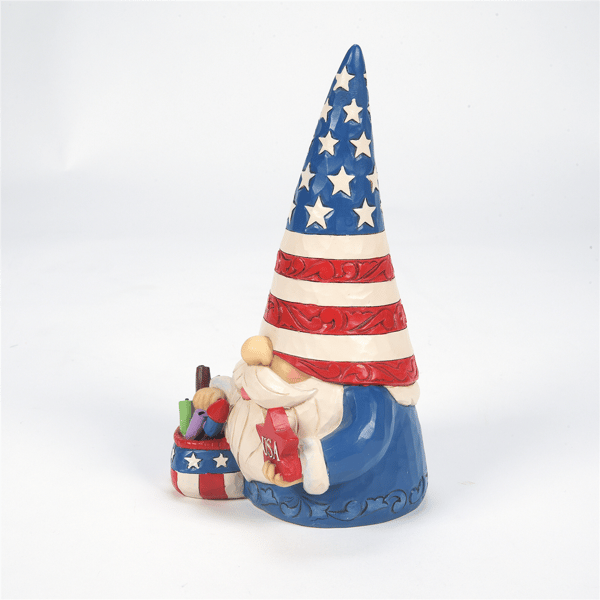Jim Shore Heartwood Creek Patriotic Gnome Fireworks Figurine