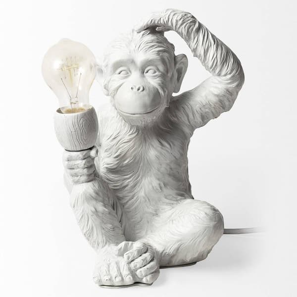 HomeRoots 12in. LED Monkey Table Lamp