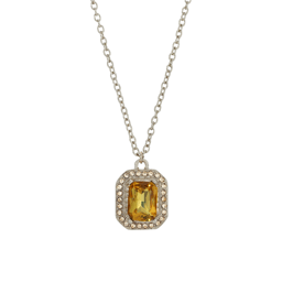 1928 Jewelry 16in. Octagon Pendant Necklace