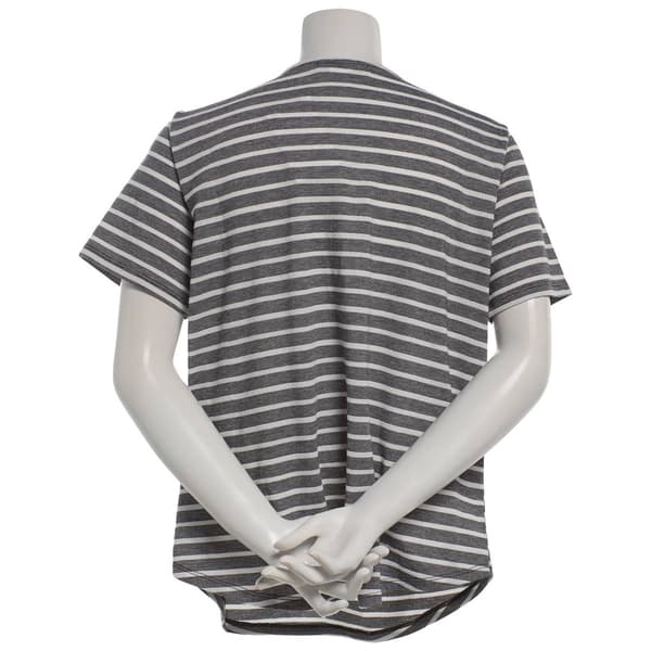 Womens Hasting & Smith Short Sleeve Textured Stripe Tee