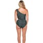 Womens Jones New York Cut-Out Shirred Leopard One Piece Swimsuit - image 3