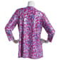 Womens Emily Daniels 3/4 Sleeve Foil Paisley Bar Neck Blouse - image 2
