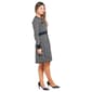 Womens Sharagano Button Trim Houndstooth Sweater Knit Dress - image 4