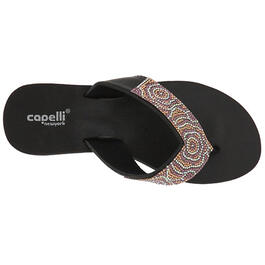 Capelli New York Multi Crystal Flip Flop Sandals