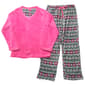 Pink Laundry Folded Snowflake Fairisle Pajama Set - image 1