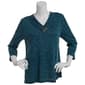 Womens Hasting & Smith 3/4 Sleeve Pleat Crossover V-Neck Tee - image 7