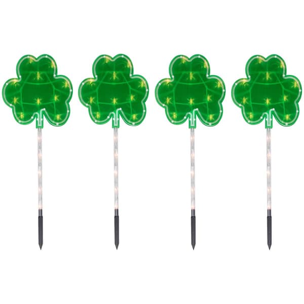 Northlight Seasonal 4ct Green St Patrick's Day Lawn Stakes Lights - image 