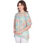 Womens Ruby Rd. Must Haves III Elbow Sleeve Floral Tee - image 3