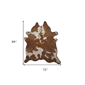 HomeRoots Brown & White Cowhide Handmade Area Rug - image 3