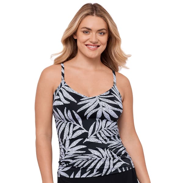 Womens America Beach Nightshade V-Neck Tankini Swim Top