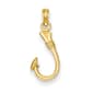 Gold Classics&#40;tm&#41; 14k. Fish Hook Pendant - image 1