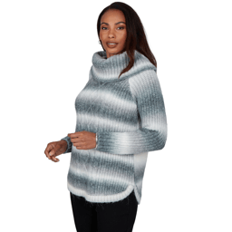 Petite Hearts of Palm Silver Linings Ombre Stripe Sweater