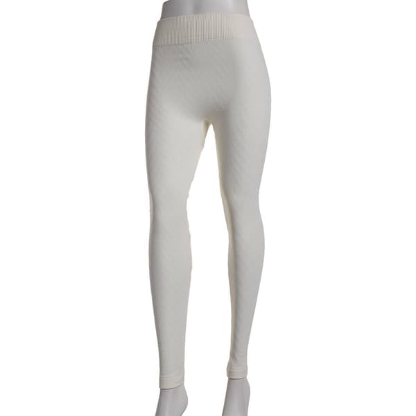 Womens Runway Ready Textured Spliced Chevron Leggings