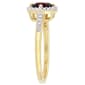 Gemstone Classics&#8482; 10kt. Gold & Garnet Square Halo Ring - image 2