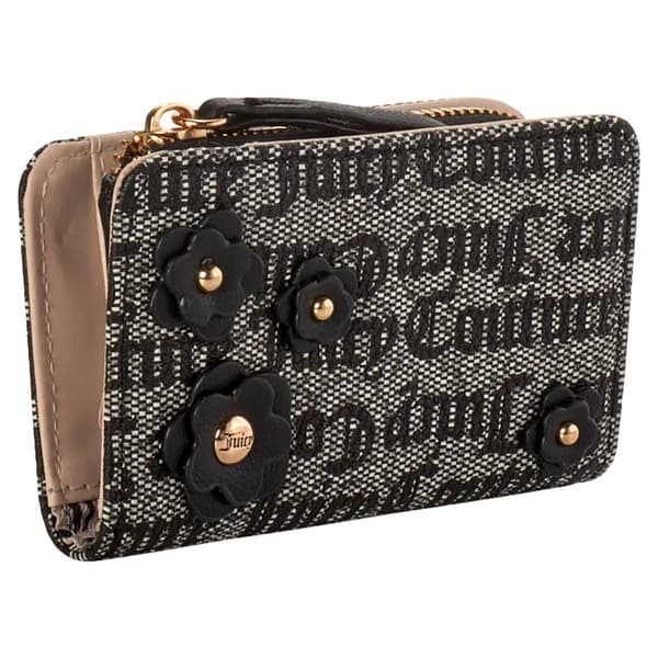 Womens Juicy Couture Floral Double Snap Pouch Wallet