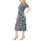 Petite MSK Short Sleeve Floral 1/4 Zipper Midi Dress - image 3