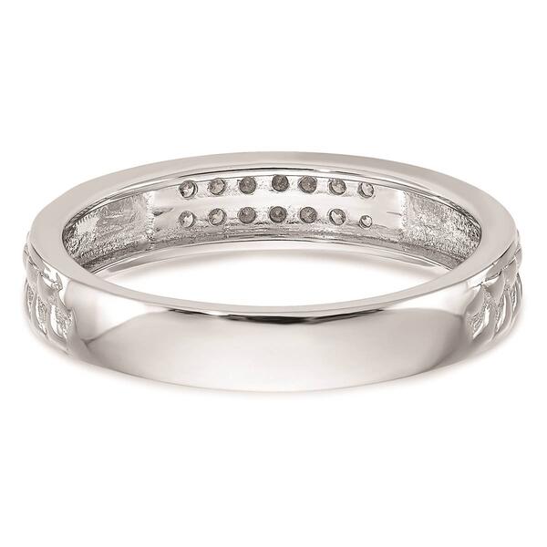 Mens Pure Fire 14kt. White Gold Lab Grown Diamond Wedding Band
