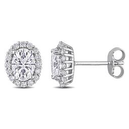 Gemstone Classics(tm) 2 1/3ctw. Dew Moissanite Halo Earrings