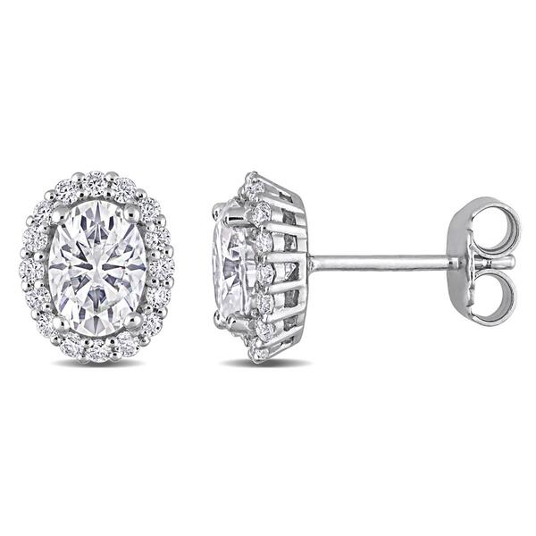 Gemstone Classics&#40;tm&#41; 2 1/3ctw. Dew Moissanite Halo Earrings - image 