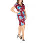 Plus Size 24/7 Comfort Apparel Floral Faux Wrap Dress - image 2