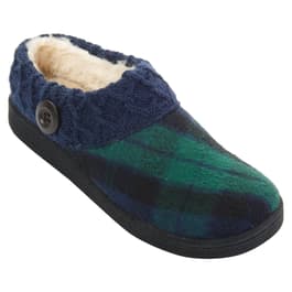 Womens Clarks(R) Nikki Plaid Scuff Slippers