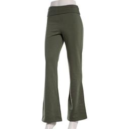 Juniors Pink Rose Fleece Enzyme Wash Fold Over Ribbed Pants