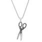 Mens Iron Saints Stainless Steel Rope Chain with Scissor Pendant - image 1