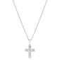 Diamond Classics™ Sterling Silver 1/20ctw. Diamond Cross Pendant - image 2