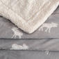FreshFolds Kinsley Reversible Plush Velvet Moose & Sherpa Blanket - image 3