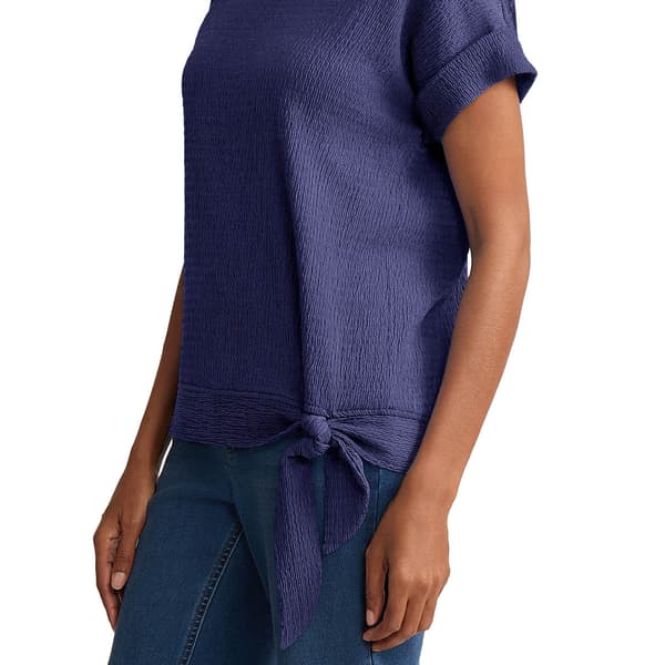 Womens Jones New York Dolman Sleeve Side Tie Crinkle Blouse