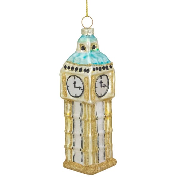 Northlight Seasonal Glass Big Ben Christmas Ornament