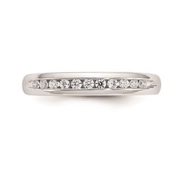Pure Fire 14kt. White Gold Lab Grown 11-Stone Channel Band