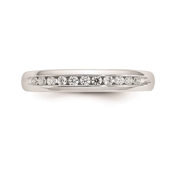 Pure Fire 14kt. White Gold Lab Grown 11-Stone Channel Band