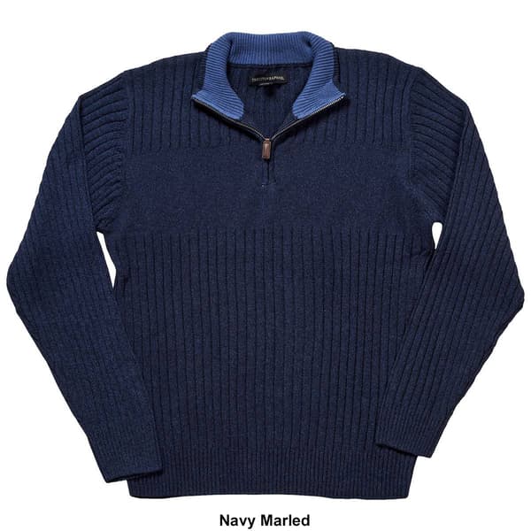 Mens Tricots St. Raphael Marled 1/4 Zip Sweater